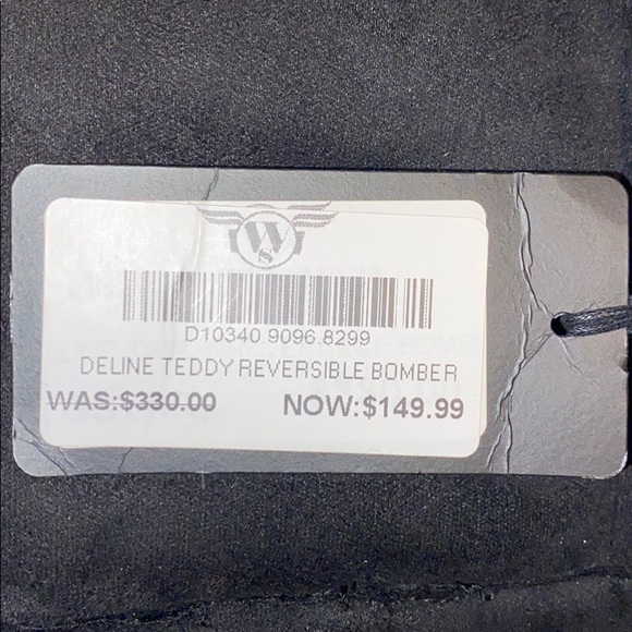 deline teddy reversible bomber